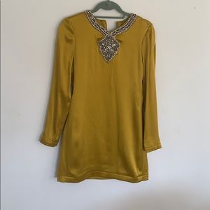 Mustard yellow silk Bird by Juicy Couture Dress